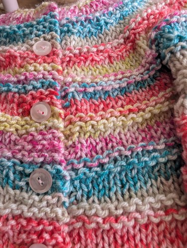 Hand knitted baby cardigan - hand,