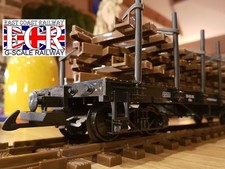G SCALE 45mm GAUGE FLATBED WITH 4 TRACK LOAD RAILWAY TRUCK GARDEN TRAIN FLAT BED
