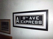 FRAMED MATTED NY NYC SUBWAY