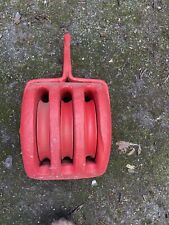 Large Wooden Sailing Triple Block possibly from sailing barge