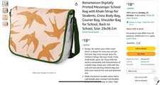 Messenger Bag Cotton Shopping School Choose From Many Designs