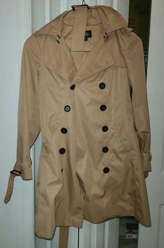 Women tan trench coat - tan,