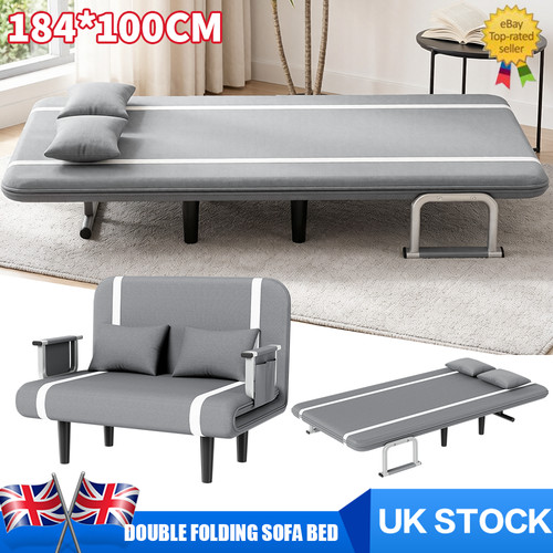 Double fabric sofa bed sleeper - fabric,