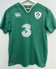 Ireland 2015/16 Home Rugby Shirt Canterbury #13 Green Short Sleeve Mens Large L