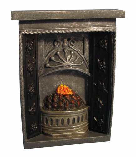 Small grey fireplace dolls - small, fireplace,