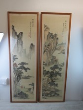 Large Japanese Hand Painted Landscapes Winter/Spring