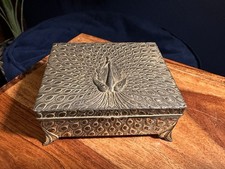 Vintage Peacock Trinket Box