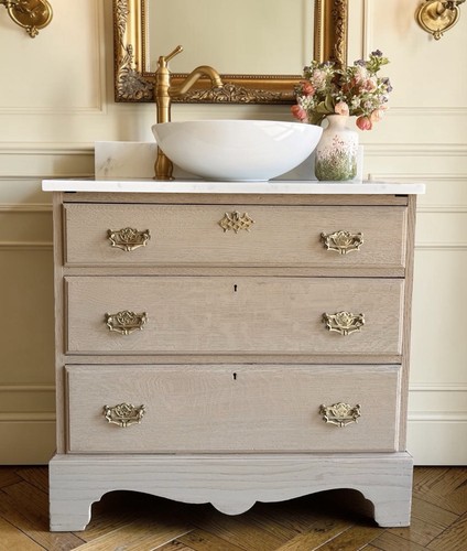 Vintage oak vanity - sink, unit