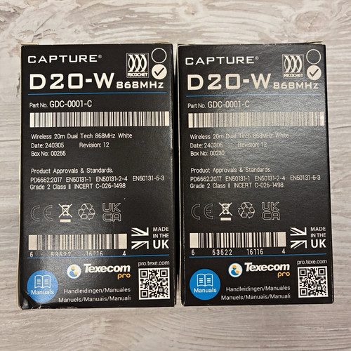 Texecom capture d20 868mhz - d20-w,