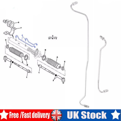 2pcs power steering rack pipes - power,