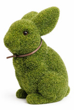 Green Flocked Bunny Ornament