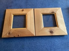 2 Thick Pine Wooden Photo Frames 11 in x 12 in to Fit Photo Size 6 in x 5.5 in