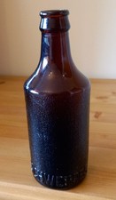 Antique Beverages Schweppes Brown Bottle  7 1/2 In Tall