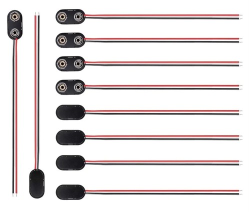 Battery clip connector - 9v,