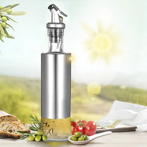 Olive oil dispenser glass and - oil,