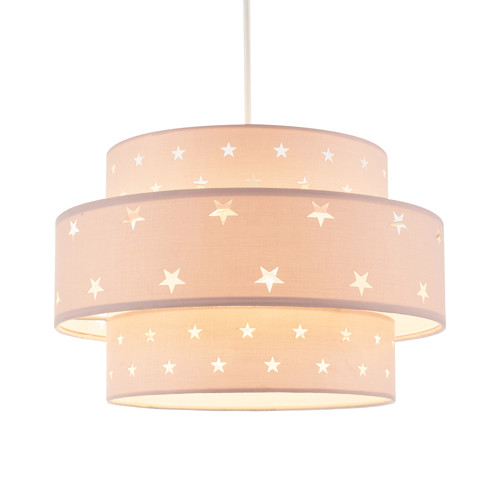Triple tier pink - pink, fabric