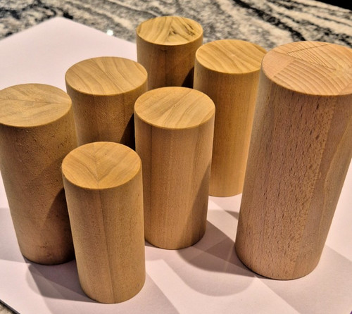 Wooden display stands plinths