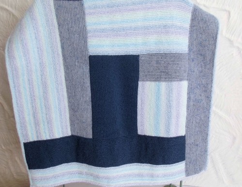 Hand knitted babies blanket - hand,
