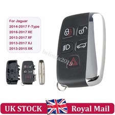 Smart Car Key Case 5 Button Keyless Remote Fob Shell For Jaguar XF XJ XK XE DIY