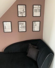 SET OF 5: A4 Black & White Cocktail Prints / Poster (Wording + Cocktail Recipe)