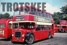 35mm Slide Thames Valley Welsh Bristol Lodekka ECW 764 MBL845 Newbury 1963 Orig