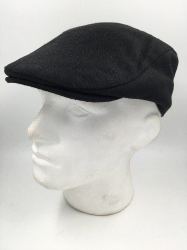 Black flat cap - flat, driving