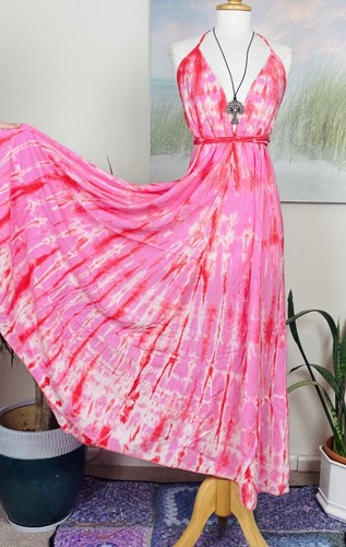 Tie dye dress maxi fits - tie, size