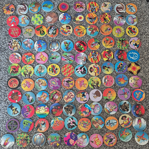 X10 pogs mixed - mixed, milk