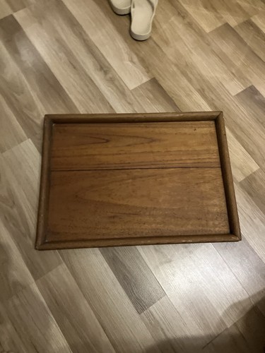 Large antique oak wood tray - large,