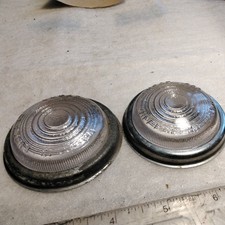 Genuine Lucas 488  Clear Glass Lens pair of.. Fit Many Classic Cars..