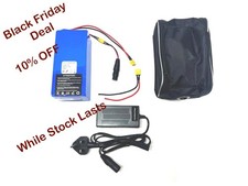 36v 12ah Electric Bike Li-ion Ebike Battery 2a charger handlebar Black Friday