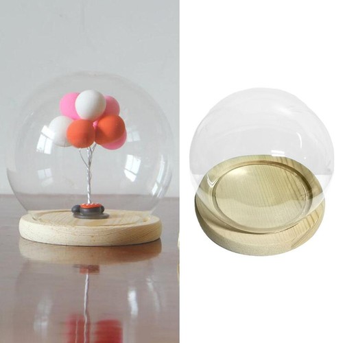 Round glass dome cloche - round,
