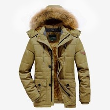 Men Hooded Parka Long Sleeve