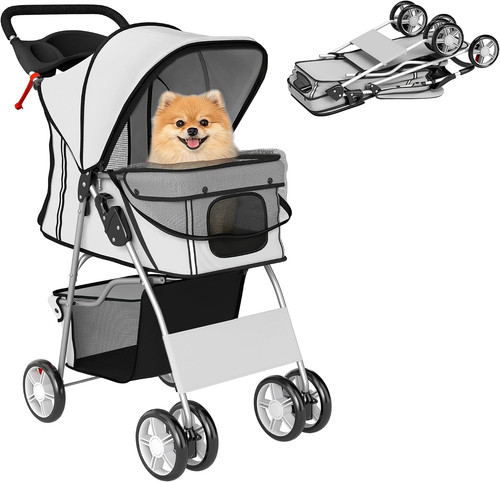 Dog pram foldable pet - pram,