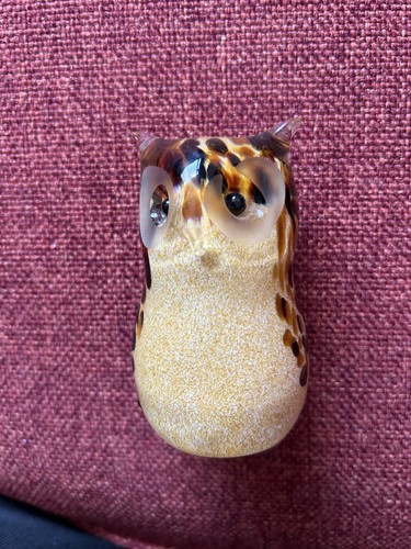 This heavy glass owl from - this, a