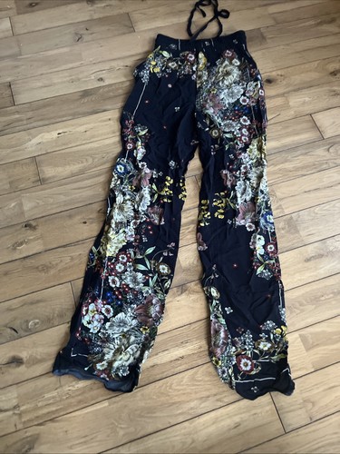 Zara black floral - floral, leg