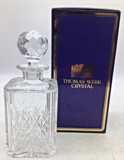 Thomas Webb Crystal Normandy Square Spirit Decanter With Original Box 25"
