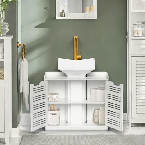 White double door under sink - white,