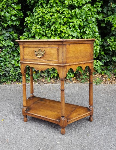 Tudor oak hall table - oak,