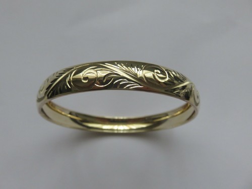 Gold solid slave - gold, bangle