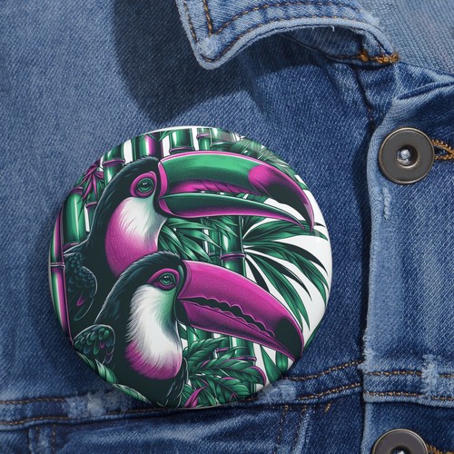 Custom pin button badge toucan - custom,