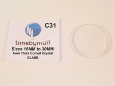 16mm - 30mm Glass Crystal DOUBLE DOMED POCKET / HALF HUNTER Watch Spare Part C31