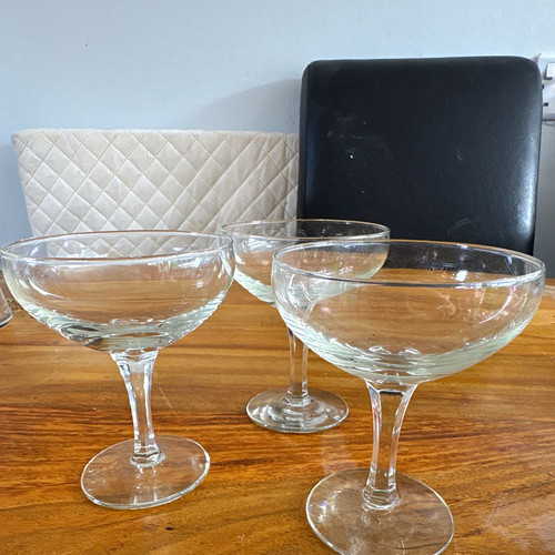 Set clear glass champagne - of, 3