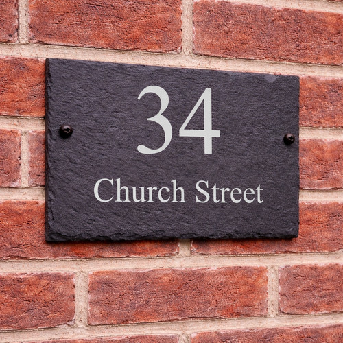 Personalised slate house - slate,