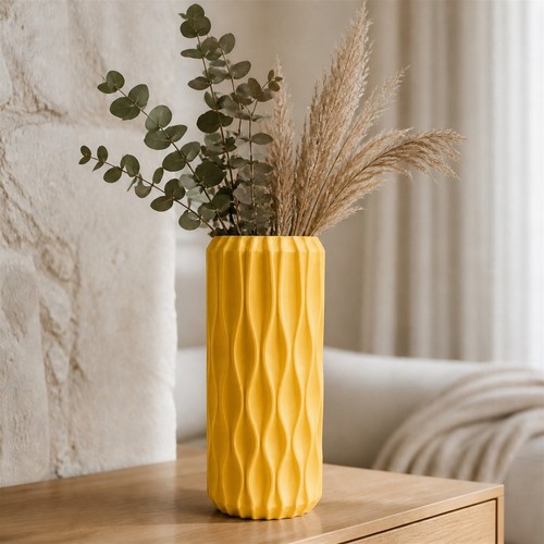 Modern wave vase tall - modern,
