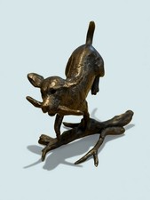 Micheal Simpson Small Bronze Sculpture Of A Dog With A Stick