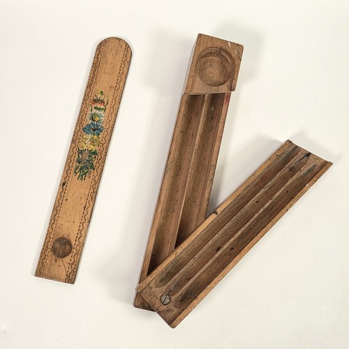 Vintage wooden pencil box - vintage,