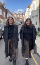 BNWT ZARA ANIMAL PRINT LONG SKIRT LEOPARD PRINT SATIN SILKY ASO TRINNY CHLOE M