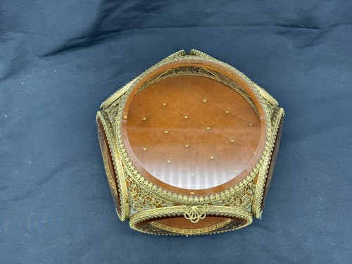 Vintage ormolu filigree casket - vintage,