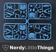 Tabletop - Robogear - Cast Frame with 4 Soldiers / Sprue with 4 Soldiers - Blue